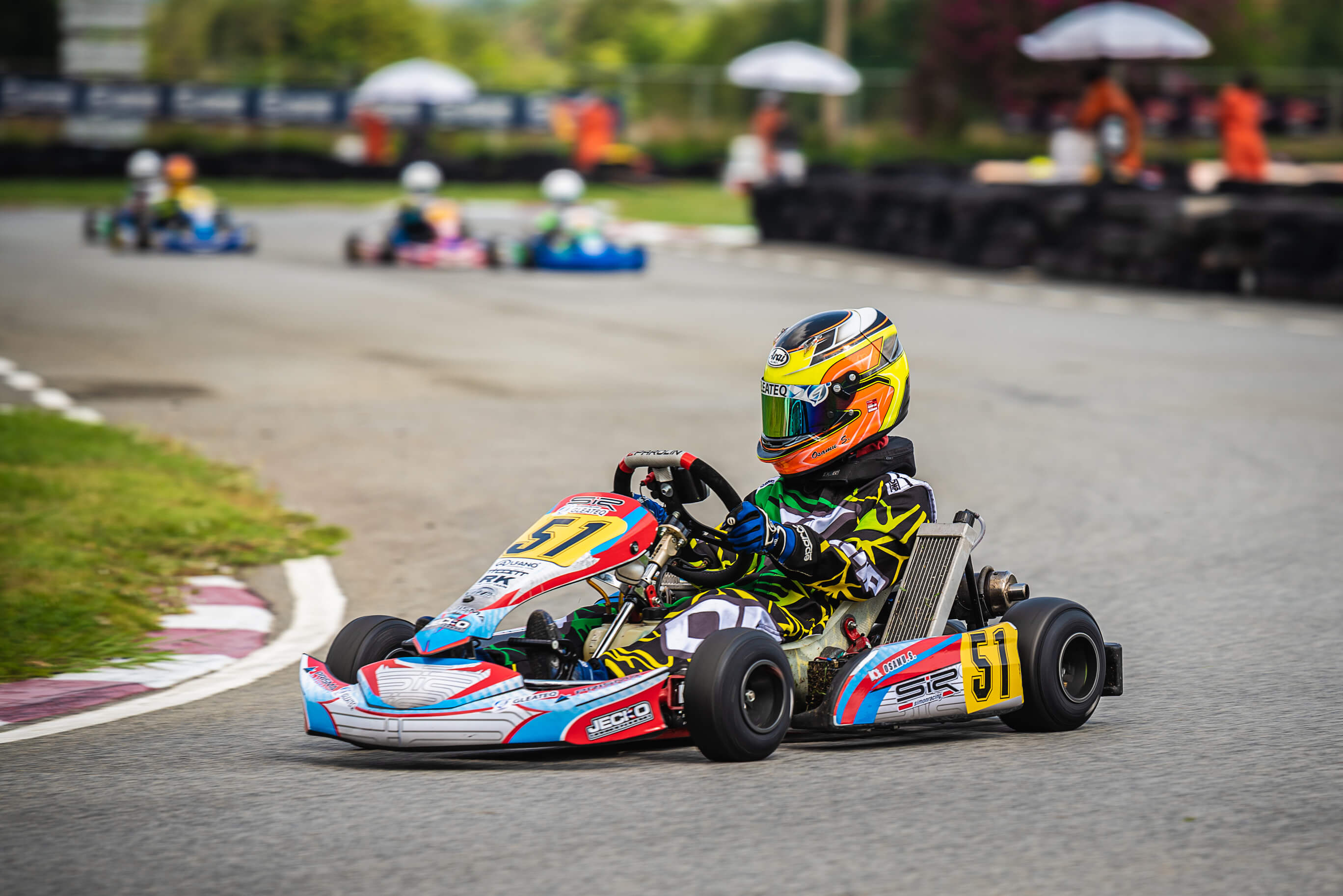 Exciting kart racing photo